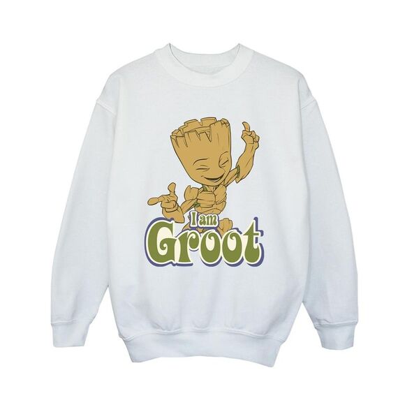 Guardians Of The Galaxy Boys Groot Dancing Sweatshirt / White